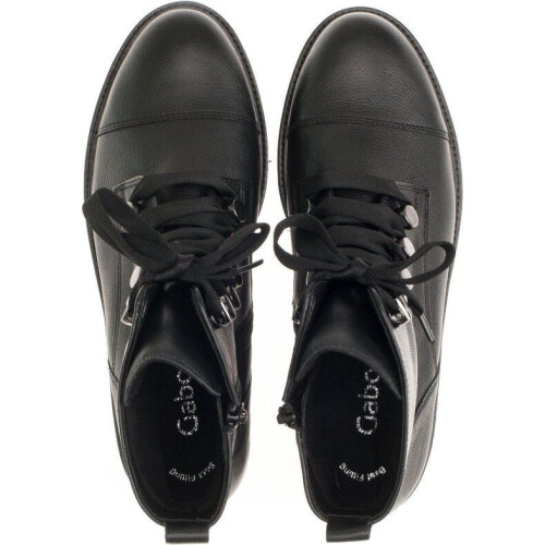 Gabor 51.801.20 - Dames Laarzen - Veterboot - Zwart - Maat 39