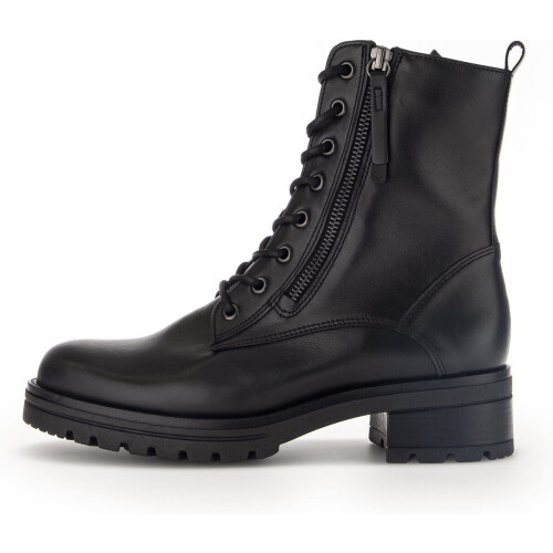 Gabor Dames Laarzen - veterboot - dubbele ritssluiting - zwart - Maat 38