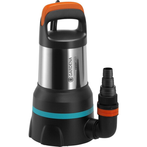 GARDENA Vijverpomp 2-in-1 - Dompelpomp 860 W 19500 l/u - Zilver/zwart
