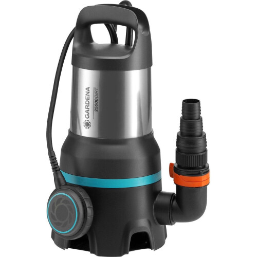 GARDENA 25000 - Vuilwaterpomp - 25.000 l/h - 1100 W - zwart zilver turquoise