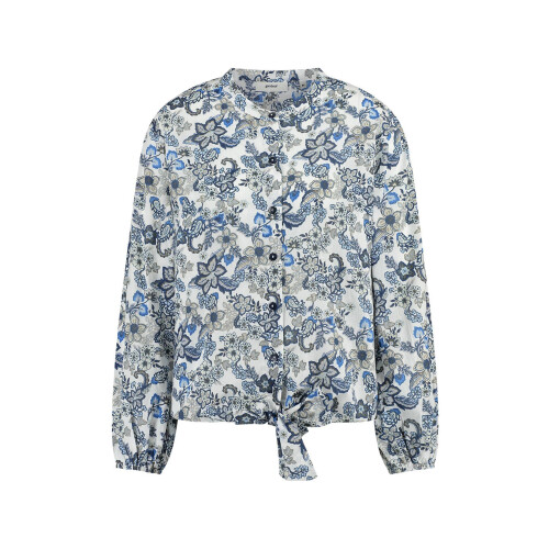 gardeur gebloemde dames blouse blauw | maat M