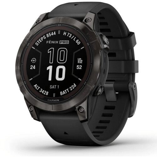 Garmin fēnix 7 Pro - Smartwatch - Sapphire Solar - Grijs (Zwart)