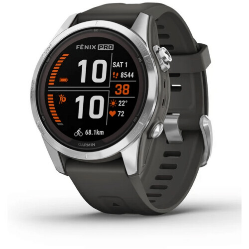 Garmin fēnix 7S Pro - Multisport Smartwatch - Solar Opladen - Zilver (Grafiet)