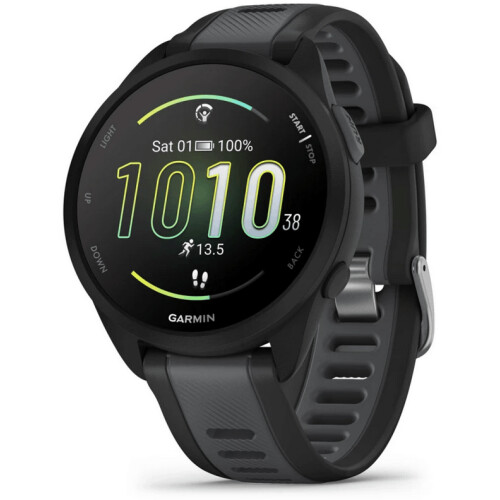 Garmin Forerunner 165 - Smartwatch - AMOLED-touchscreen Garmin Coach - Zwart Tweedehands