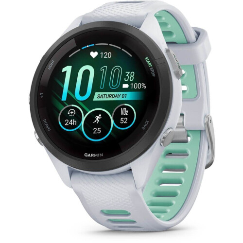 Garmin Forerunner 265S - Smartwatch - AMOLED-display GPS hartslagmeting - Wit Tweedehands