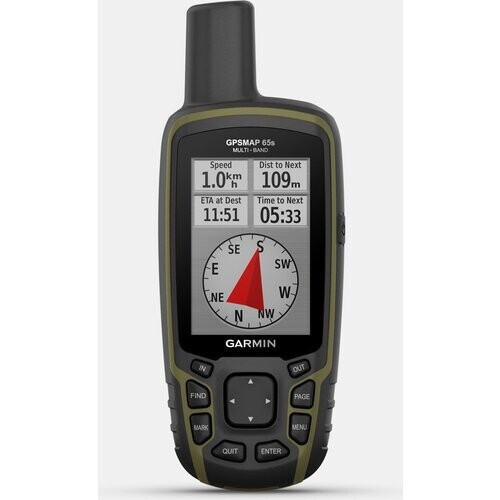 Garmin GPSMAP 65s - met hoogtemeter en kompas Zwart/Groen Tweedehands