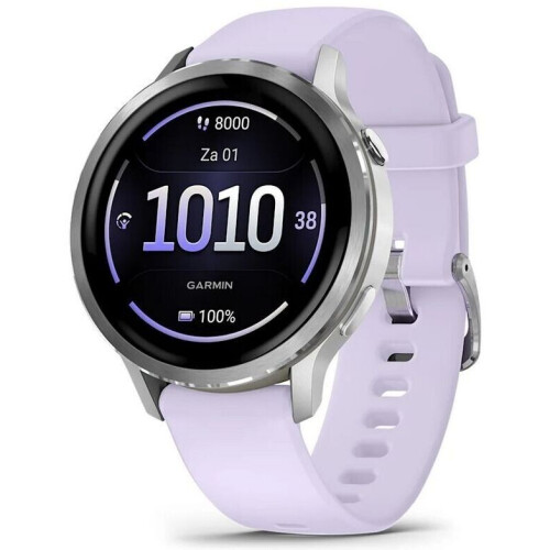 Garmin Venu 4 - Smartwatch - 41 mm AMOLED - Zilver (Paars)