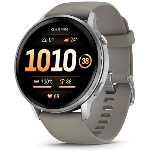 Garmin Venu 4 - Smartwatch - Roestvrijstalen ontwerp AMOLED-display - Zilver (Grijs)
