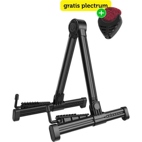 Garpex® - Universele Gitaarstandaard - Lichtgewicht - Duurzaam - Opvouwbaar - Zwart