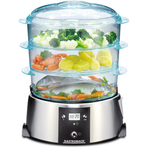 Gastroback 42510 - Stoomkoker - 3 etages - RVS