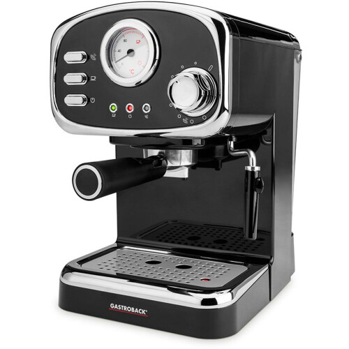 Gastroback Espresso Basic - Espressomachine - 15 bar - 1,25L - Zwart/Roestvrijstaal Tweedehands