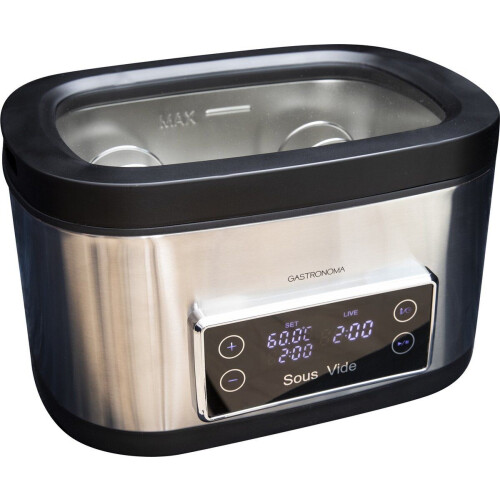 Gastronoma Sous Vide - Waterbak 9L - Slowcooker 700W - Zwart RVS