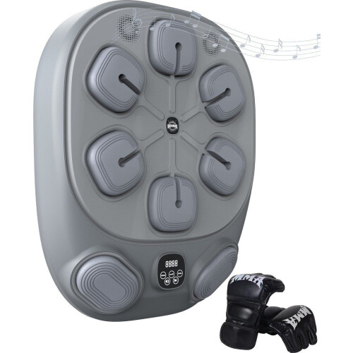 Gatson Pro Boxing Machine - Boksmachine met Muziek - 8 Raakvlakken - Inclusief Bokshandschoenen - Extra Groot (61 x 48 cm)