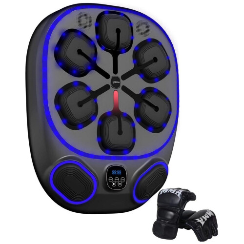 Gatson Pro Boxing Machine - Boksmachine met Muziek - 8 Raakvlakken - Extra Groot (61 x 48 cm) - Inclusief Bokshandschoenen