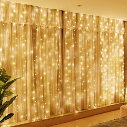 Giftmas LED Lichtgordijn– Inclusief Afstandsbediening - 300 LED's– 3x3m - Kerstversiering - Lichtgordijn