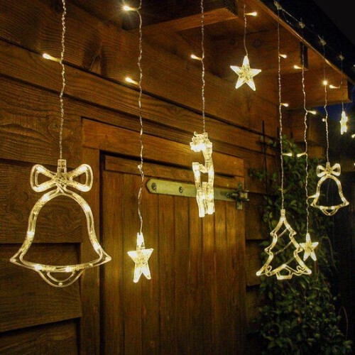 Giftmas Lichtgordijn - 120 LED Hangdecoratie - 8 Lichtstanden - Warm Wit Tweedehands