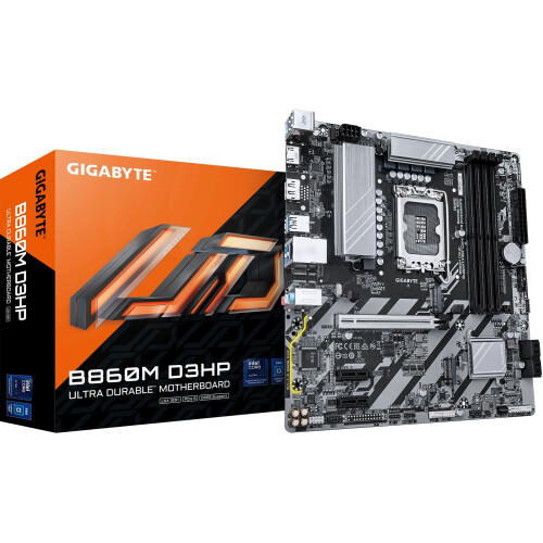 Gigabyte B860M D3HP - Micro-ATX Moederbord - Intel B860 chipset - DDR5 Geheugenondersteuning Tweedehands