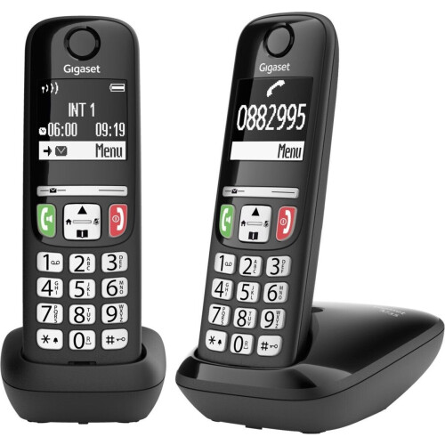 Gigaset A735 Duo - DECT-telefoon - Handsfree - Zwart Tweedehands