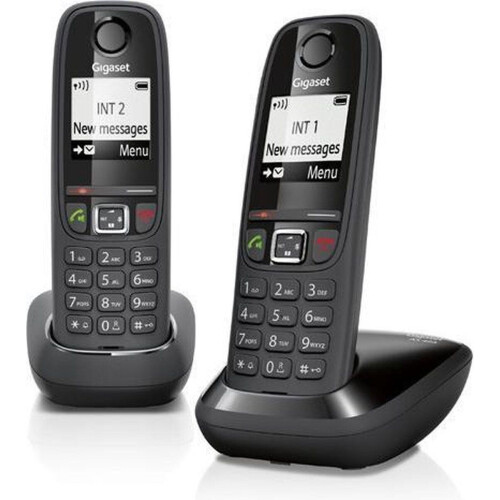 Gigaset AS405 - Duo DECT telefoon - Verlichte toetsen - Zwart Tweedehands