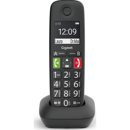 Gigaset E290EHX - Draadloze handset - Zeer grote verlichte knoppen - Extra luid geluid - zwart