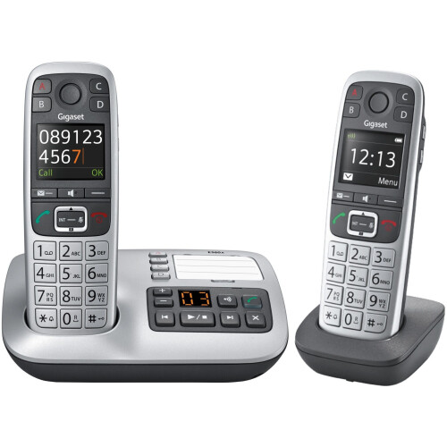 Gigaset E560A Duo - DECT-telefoon - Antwoordapparaat 25 minuten - 2 handsets