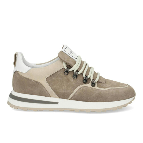 Giorgio 578112 Earth - Herensneakers - Hakhoogte 2.5 cm - Breedtemaat H - Beige Suède - Maat 42 Tweedehands