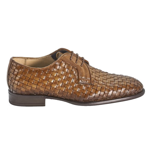 Giorgio Bufalino Lederen Vlechtschoenen - Cognac - maat 47 - Italiaanse stijl & luxe Tweedehands