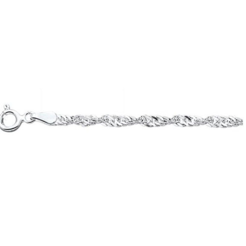 Glams Armband Singapore 2,25 mm - 925 Zilver - 18 cm lengte