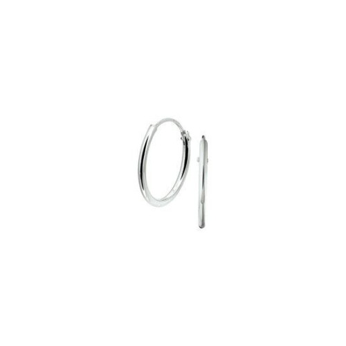 Glams oorringen - Ronde buis - Scharnier-sluiting - Zilver