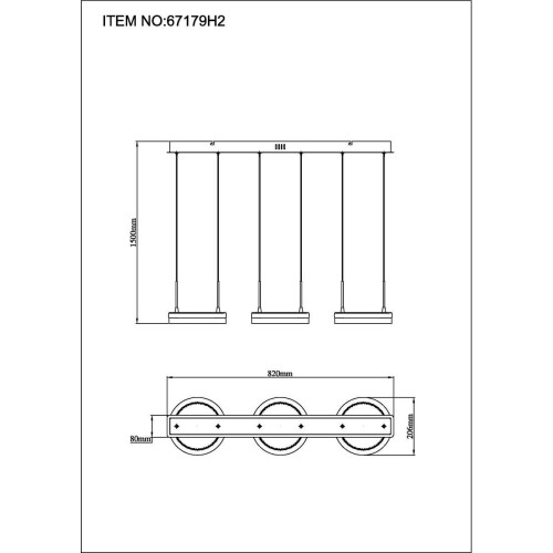 Globo DELLA - hanglamp - LED - zwart - metaal - 67179H2