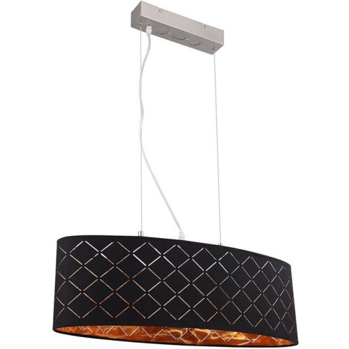 Globo - hanglamp - Gunther - zwart - metaal - grote eettafellamp - LED_E27 - 15229H2LMDS Tweedehands