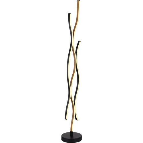 Globo vloerlamp Geronimo - zwart - metaal - 20 cm - ingebouwde LED-module - 67206SW Tweedehands