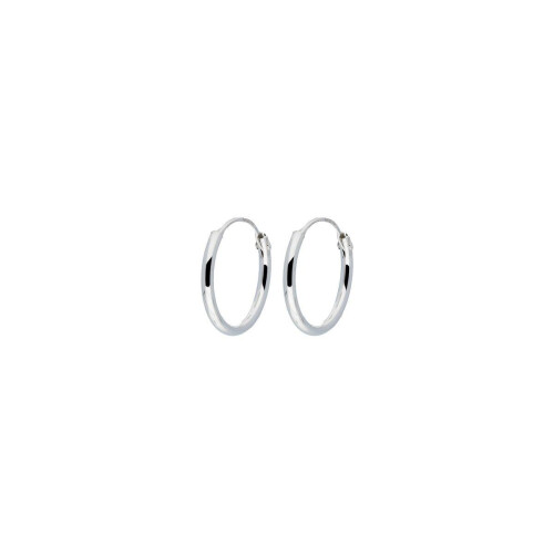 Glow - Zilveren Draadoorringen - 12 mm - Ronde Buis - 1 mm Tweedehands
