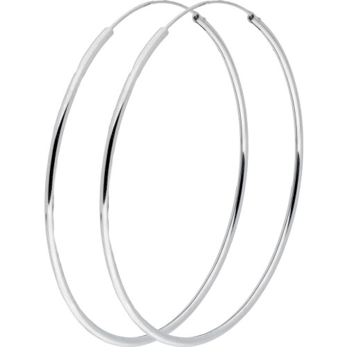 Glowdraadoorringen - 107.0002.70 - Oorringen -Ø70 mm - Ronde buis - Zilver