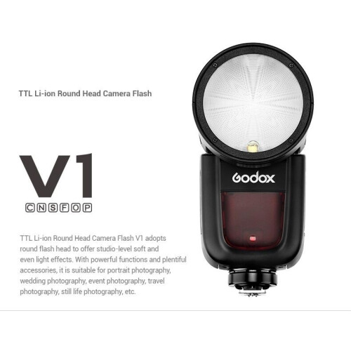 Godox Speedlite V1 - Compactflitser - 330° draaibaar - Fujifilm Tweedehands