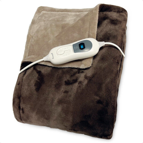 Goliving Elektrische Fleece Deken - Warmtedeken - 3 Warmtestanden - Bruin - 160 x 120 cm (1 stuk) Tweedehands