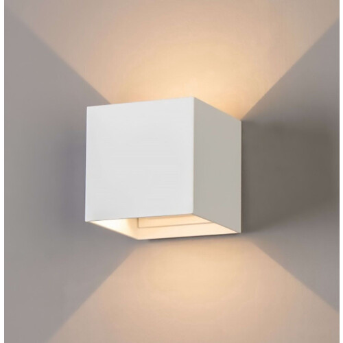 Goliving lamp– Wandlamp wit binnen en buiten – Kubuslamp industrieel – Waterdichte LED-verlichting - Energiezuinig en roestvrij - 10 x 10 x 10 cm Tweedehands