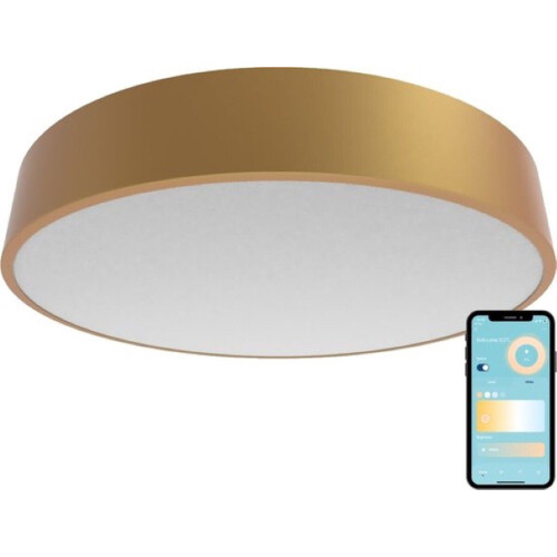 Gologi Slimme Plafondlamp - Smart LED RGB - Ø 30cm - Goud Tweedehands