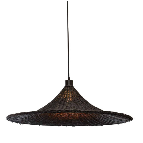 Good&Mojo Borabora - Hanglamp - Ø70cm - Rotan - Zwart Tweedehands