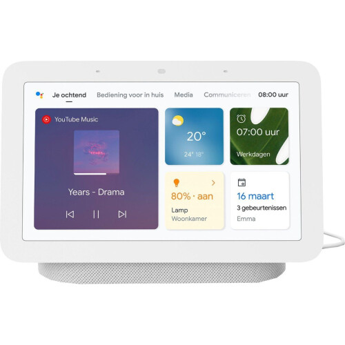 Google Nest Hub (2e gen) - Smart Home Hub - Sleep Sensing - Wit Tweedehands