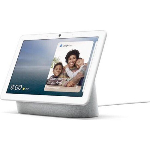 Google Nest Hub Max - Smart Speaker met 10 inch scherm - Camera - Chalk Tweedehands