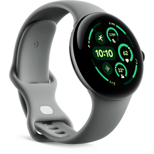Google Pixel Watch 3 - Smartwatch - 45mm Actua-scherm - Zwart (Groen)
