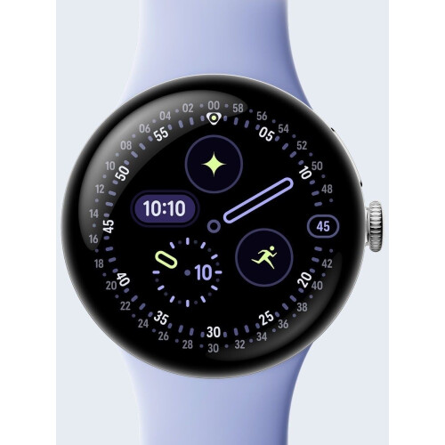 Google Pixel Watch 4 - Smartwatch - 41mm - Bluetooth - Zilver/Iris Tweedehands