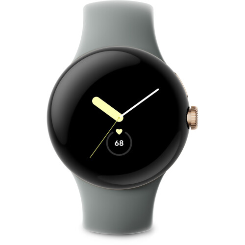 Google Pixel Watch - Smartwatch - 5 bar waterbestendig - Rosé Goud (Groen) Tweedehands