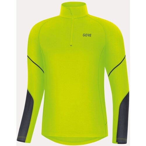 Gore Wear Mid Long Sleeve Zip Shirt Middengeel/Zwart Tweedehands