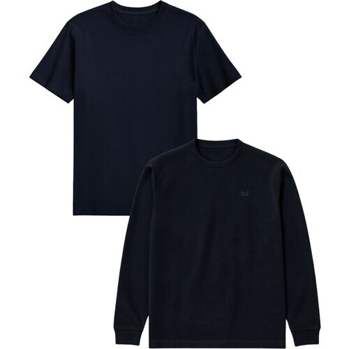 GORG mannen vegan Set T-Shirt En Sweater Navy Tweedehands