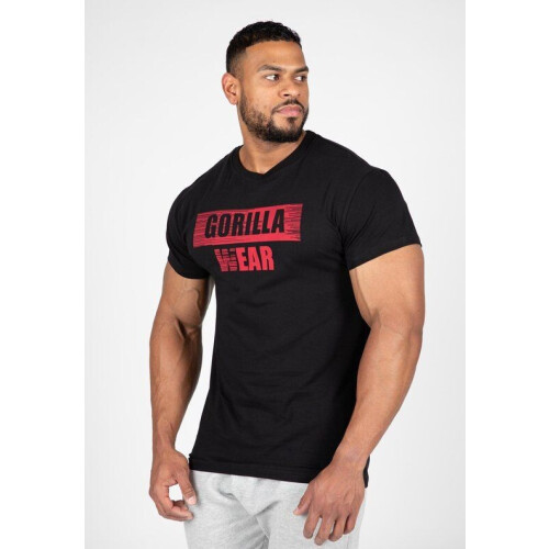 Gorilla Wear Murray T-shirt - Slim Fit - Kapmouwen - Zwart - XXL