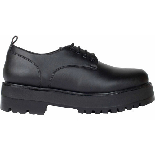 Green Laces mannen vegan Derby Schoenen Farah Chunky Zwart Tweedehands