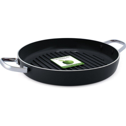 GreenPan Essentials - Grillpan 28 cm - Ronde aluminium pan - Zwart Tweedehands