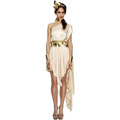 Griekse godinnen kostuum - Verkleedkleding - Jurk met cape en accessoires - Small Tweedehands